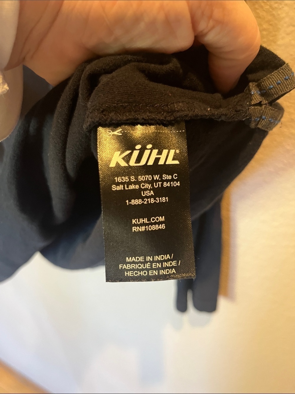 Kuhl Men’s Wildfibre Long Sleeve T Shirt Navy Blue Size XL - Picture 6 of 6